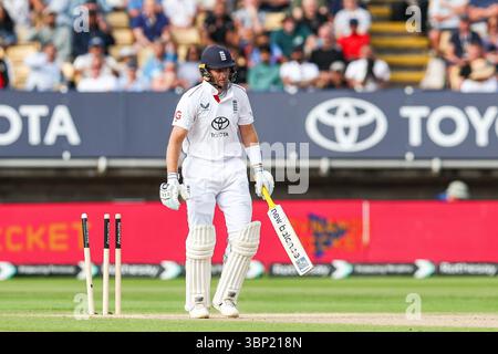 Birmingham, Regno Unito. 5 luglio 2025. Durante il quarto giorno del secondo Rothesay test match tra Inghilterra e India all'Edgbaston Cricket Ground di Birmingham, sabato 5 luglio 2025. (Foto: Stuart Leggett | mi News) crediti: MI News & Sport /Alamy Live News Foto Stock