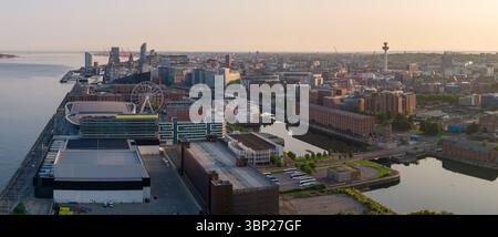 Immagine aerea di Liverpool Docks - Inghilterra Regno Unito Foto Stock