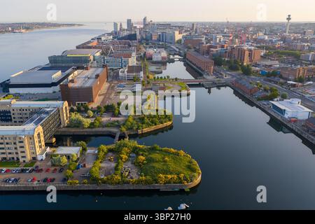 Immagine aerea di Liverpool Docks - Inghilterra Regno Unito Foto Stock