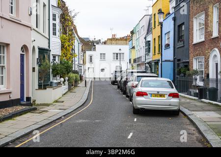 Via residenziale a Chelsea, Londra, Inghilterra Regno Unito Regno Unito Foto Stock
