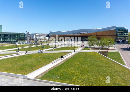 Biblioteca centrale di Helsinki (Oodi), Piazza Kansalaistori, Kluuvi, città di Helsinki, regione Uusimaa (Nyland), Repubblica di Finlandia Foto Stock
