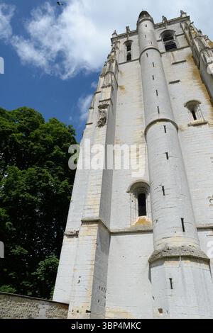 Abbaye du Bec-Hellouin la tour Saint Nicolas Foto Stock