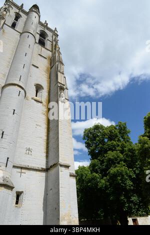 Abbaye du Bec-Hellouin la tour Saint Nicolas Foto Stock