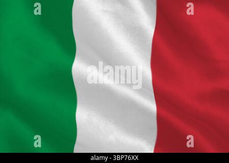 Generati digitalmente italiano bandiera nazionale Foto Stock