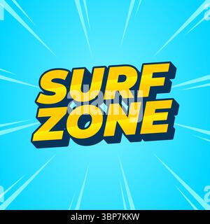 Perfetto per poster a tema estivo, articoli da spiaggia, grafica di t-shirt e vivaci promozioni surf Illustrazione Vettoriale