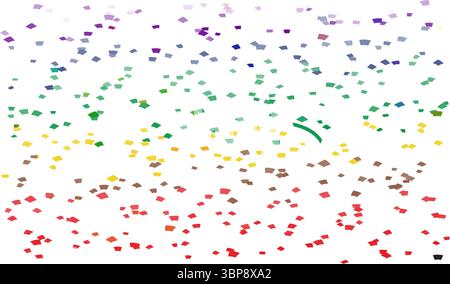 Vivaci Confetti Scatter in Spectrum Colors. Illustrazione Vettoriale