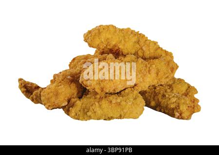 Cibo, Nuggets isolati su sfondo bianco Foto Stock
