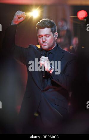 LONDRA, INGHILTERRA - MARZO 26: Michael Bublé si esibisce alla O2 Arena il 26 marzo 2023 a Londra, Inghilterra.CAP/Mar ©Mar/Capital Pictures Foto Stock