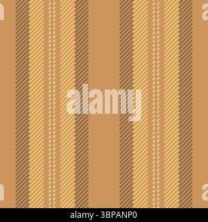 Texture di fondo a strisce Kecorating, tessuti unifilari senza cuciture. Tessuto vettoriale verticale con motivo iasculino nella tavolozza dei colori arancione e ambra. Illustrazione Vettoriale