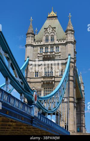 Il Tower Bridge di Londra, Inghilterra Foto Stock