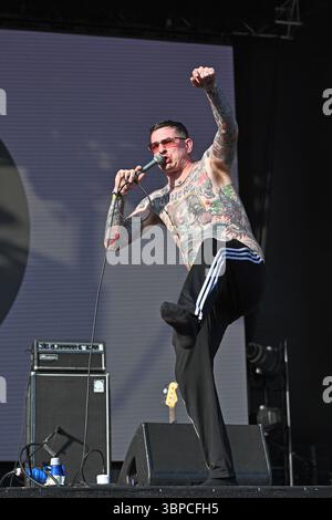 LONDRA, INGHILTERRA - MAGGIO 27: Sebastian Murphy di "Viagra Boys" che si esibisce al Wide Awake Festival, Brockwell Park, Brixton il 27 maggio 2023 a Londra, Inghilterra.CAP/Mar ©Mar/Capital Pictures Foto Stock