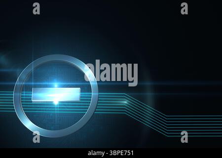 Icona di elaborazione in background tecnico Foto Stock