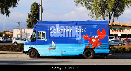Rosemead, California: Lobster Zen Food Truck situato al 8813 Valley Boulevard, serve cucina di pesce di strada Foto Stock