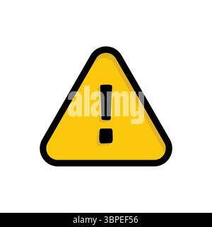 Un'icona di attenzione semplice ma efficace, perfetta per trasmettere avvisi o avvisi importanti in qualsiasi progetto. Illustrazione Vettoriale