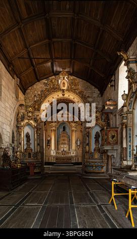Santa Maria dos Anjos (Santa Maria degli Angeli) a Valenca. Una bella chiesa in fase di restauro che rappresenta un mix di stili architettonici. Foto Stock