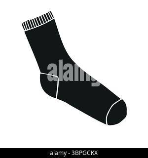 Calza per schizzi disegnata a mano vettoriale isolata su sfondo bianco Illustrazione Vettoriale