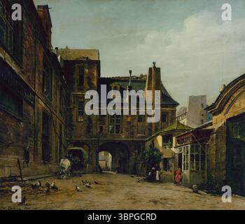 Victor Dargaud (1850-1921). "L'Hôtel de la Vieuville". Huile sur Toile, 1903. Parigi, musée Carnavalet. Foto Stock