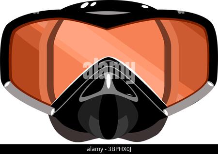 Maschera da boccaglio equipaggiamento sportivo illustrazione vettoriale Illustrazione Vettoriale