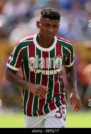 New Jersey, Stati Uniti. 8 luglio 2025. Ercole di Fluminense durante la semifinale della Coppa del mondo Fluminense FC vs Chelsea FIFA Club al Metlife Stadium, New Jersey. Il credito per immagini dovrebbe essere: David Klein/Sportimage Credit: Sportimage Ltd/Alamy Live News Foto Stock