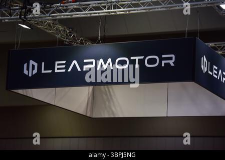 Melbourne, Australia. 26 giugno 2025. Il logo Leapmotor è visibile al Melbourne EV Show condotto da FutureDrive AutoShows. (Foto di Alexander Bogatyrev/SOPA Images/Sipa USA) credito: SIPA USA/Alamy Live News Foto Stock