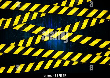 Giallo e nero nastro cordon Foto Stock