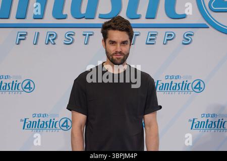 Maximilian Befort - fan-Event THE FANTASTIC FOUR:FIRST STEPS im Center a Berlino, 08.07.2025. Fan-Event - The Fantastic Four *** Maximilian Befort fan Event I FANTASTICI QUATTRO PRIMI PASSI al Centro di Berlino l'08 07 2025 fan Event The Fantastic Four Foto Stock