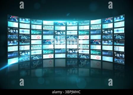 La schermata che mostra il collage di immagini mediche Foto Stock