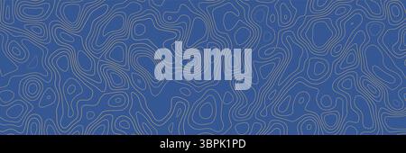 I contorni blu ondulato creano un design vivace e moderno per progetti artistici e sfondi Illustrazione Vettoriale