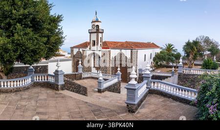 Chiesa di Nuestra Señora de la Concepción a Valverde (El Hierro, Isole Canarie) - vista panoramica Foto Stock
