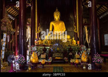 Statue di Buddha, immagini e templi in Thailandia. Collezione di arte e sculture buddiste tailandese. Sacro Dio. Immagini di Buddha per Meditazione e Spiritualità Foto Stock