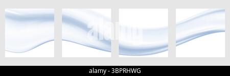 Gocciolatoio di flusso zuccherino lucido. Liquido vettore gocciolante consistenza del gelato. Illustrazione Vettoriale