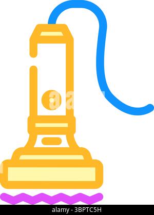 illustrazione vettoriale dell'icona del colore del modulo del sensore di vibrazione Illustrazione Vettoriale