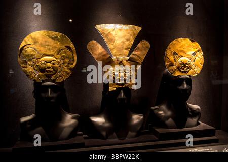 Pezzi preispanici e inca al Museo Larco, Lima, Perú Foto Stock