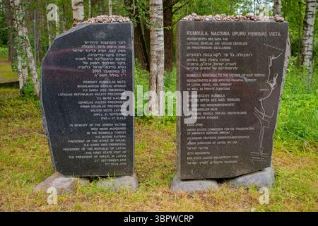 Monumento ebraico a Rumbula a riga, Lettonia Foto Stock