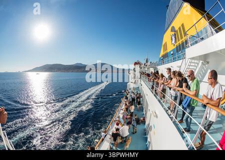 FRANCIA, HAUTE CORSE (2B) PORTO DI BASTIA, TRAGHETTI CORSICA Foto Stock