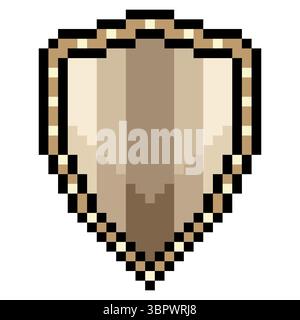 Schermatura con pixel art isolata su sfondo bianco Illustrazione Vettoriale