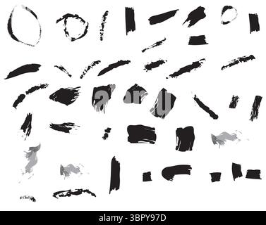 Stili traccia pennello Illustrazione Vettoriale