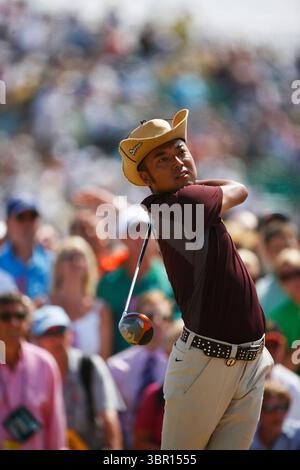 Il 2006 Open Championship, noto anche come British Open, si è svolto dal 20 al 23 luglio 2006 presso lo storico Royal Liverpool Golf Club (Hoylake) di Hoylake, in Inghilterra. L'Open Championship è uno dei quattro maggiori campionati di golf professionistico ed è rinomato per le sue condizioni difficili, in particolare per il vento e la disposizione impegnativa dei campi. Foto Stock