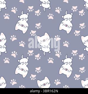 Modello senza soluzione di continuità con i gatti Foto Stock