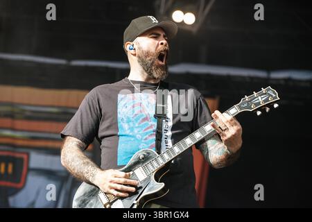 New Found Glory si esibisce dal vivo al Slam Dunk festival uk, 25 maggio 2025 Foto Stock