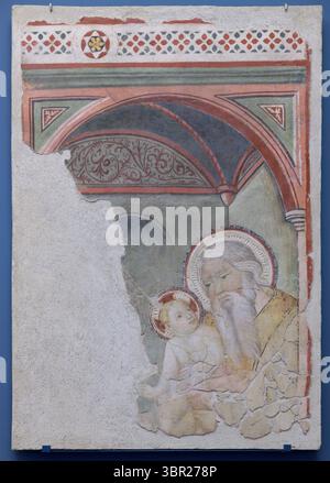 Affresco della presentazione di Gesù al Tempio di Andrea di Giovanni a Orvieto, in Italia, dipinto tra il 1396 e il 1407. Foto Stock