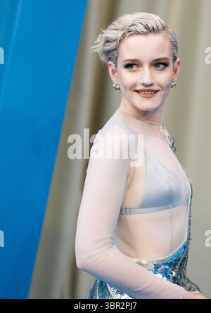 Londra, Regno Unito. 10 luglio 2025. Julia Garner partecipa all'evento di lancio "The Fantastic Four: First Steps" nel Regno Unito presso il BFI IMAX Waterloo. (Foto di Lounis Tiar/SOPA Images/Sipa USA) credito: SIPA USA/Alamy Live News Foto Stock