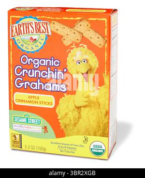 graham cracker su sfondo bianco Foto Stock