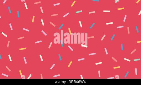 Linee colorate a spruzzo su sfondo rosso Illustrazione Vettoriale