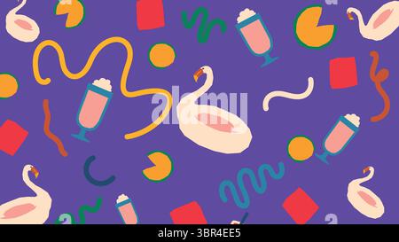 Cocktail di fenicottero Illustrazione Vettoriale