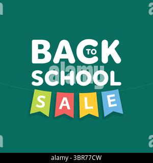 Immagine vettoriale del poster di vendita Back to School Illustrazione Vettoriale