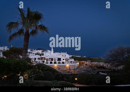 Vista della città vecchia di Binibeca Vell, Minorca, Isole Baleari, Spagna Foto Stock