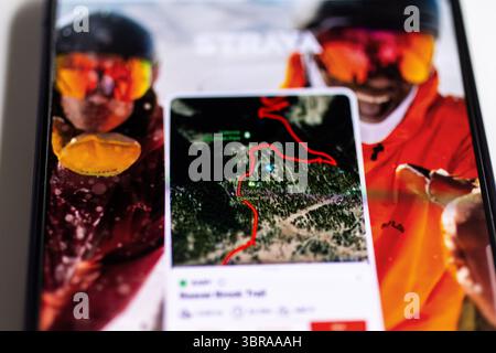 Secondo un'indagine del quotidiano Dagens Nyheter, le guardie del corpo del servizio di sicurezza svedese (svedese: Säkerhetspolisen, Säpo) hanno divulgato informazioni che avrebbero potuto influenzare la sicurezza del primo ministro svedese in diverse occasioni tramite l'app di formazione Strava. Foto Stock