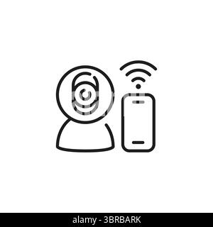 Sicurezza Icona Fotocamera Illustrazione Vettoriale