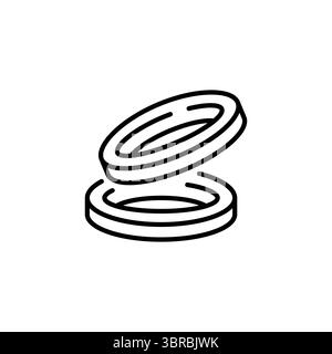 Icona Onion Rings Illustrazione Vettoriale